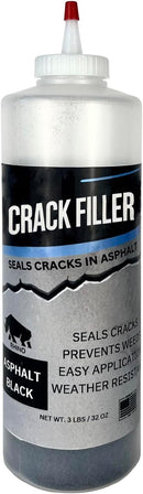 Asphalt Crack Filler - Dry Granular, Durable Seal for Driveways and Pavement Repair- Asphalt Black