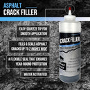 Asphalt Crack Filler - Dry Granular, Durable Seal for Driveways and Pavement Repair- Asphalt Black