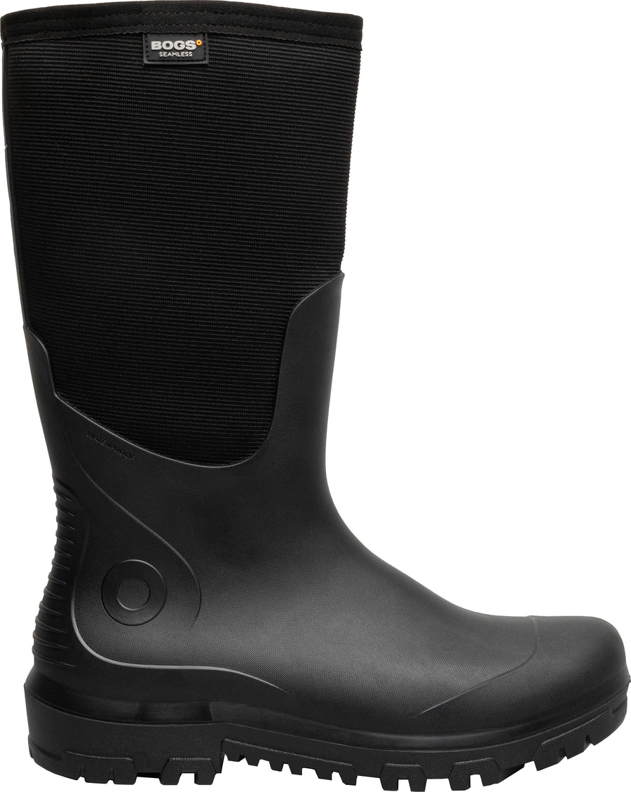 Bogs Essential Tall Steel Toe Mens Boot, Black, Sz 12 - Over the Sock Boots