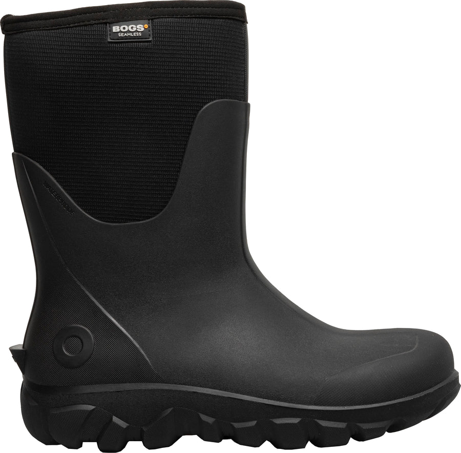 Bogs Classic Seamless Mid Mens Boot, Black, Sz 13 - Over the Sock Boots
