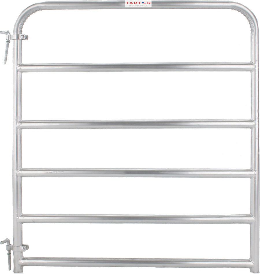 Tarter 6-bar Economy Galvanized Tube Gate, 4 ft - Gates/Panels/Stall