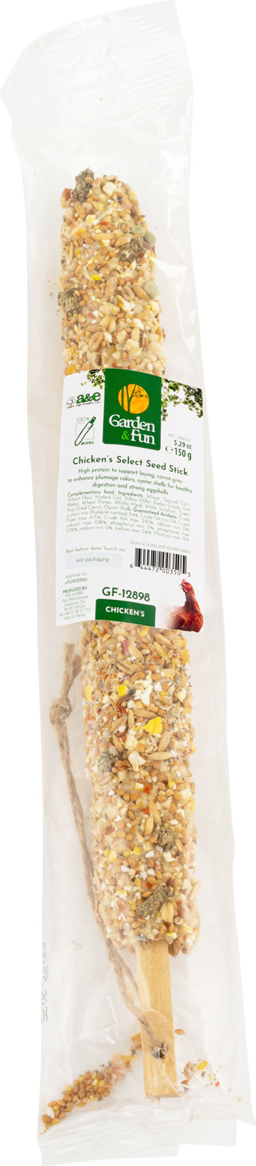 Garden & Fun Stick Chicken Select, 5.54 oz - Squirrel/Wildlife Food