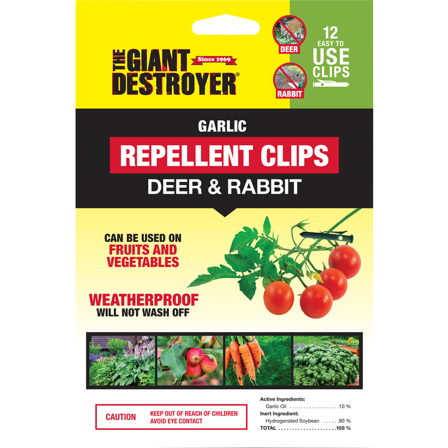Giant Destroyer Deer & Rabbit Repellent Clips, 12 pk - Repellents: Deer
