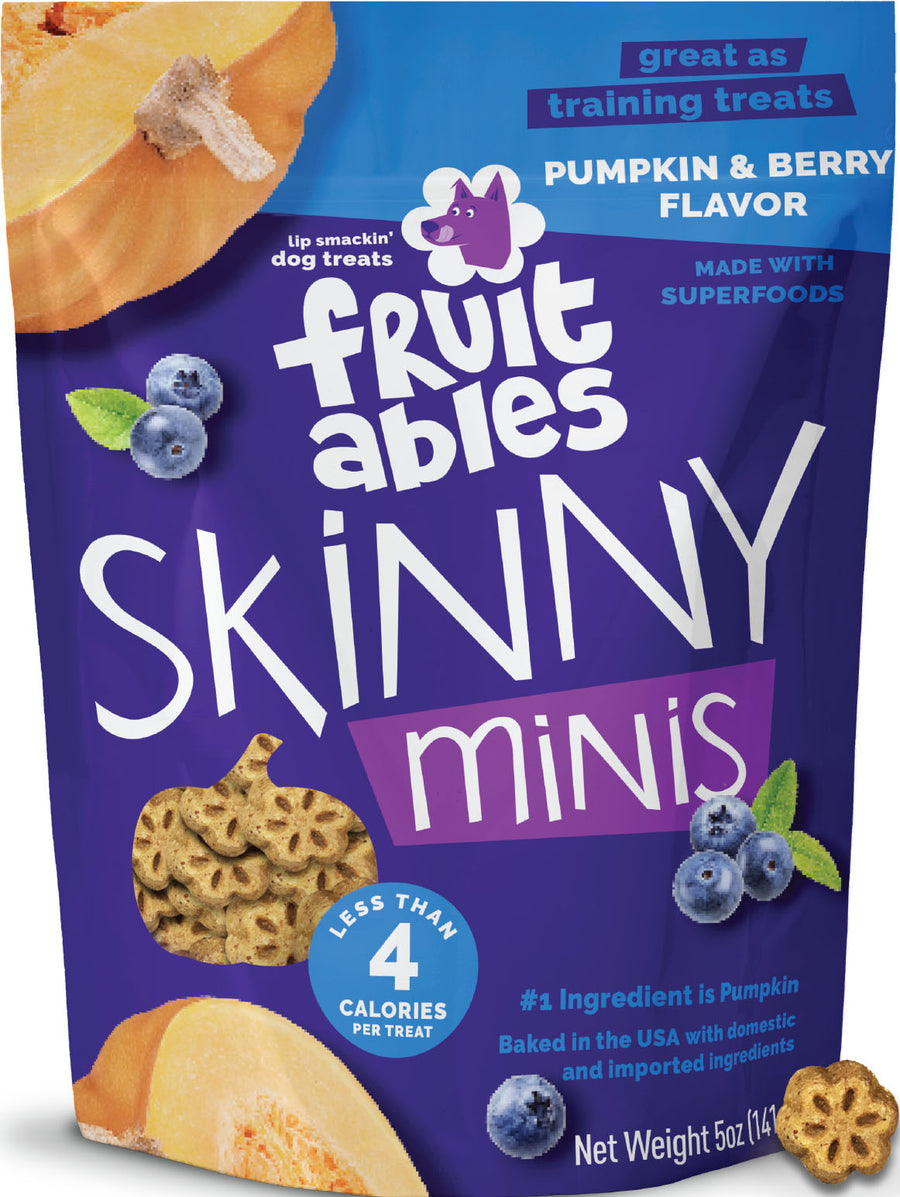 Fruitables Skinny Minis Grain Free Soft Chew, Pumpkin/Berry, 5 oz - Soft Treats