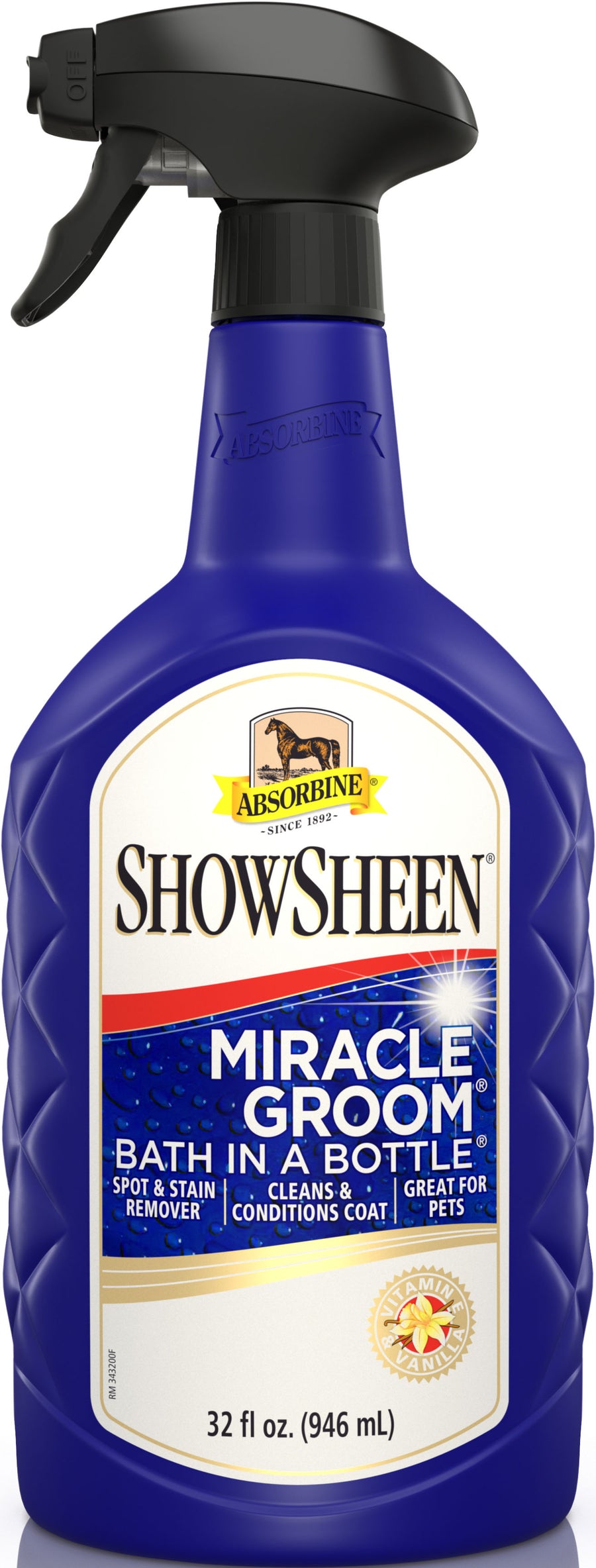 Absorbine Showsheen Miracle Groom Spray, 32 oz - Shampoo Waterless