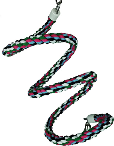 A&e Happy Beaks Cotton Rope Boing W/Bell Bird Toy, .75x66 in - General