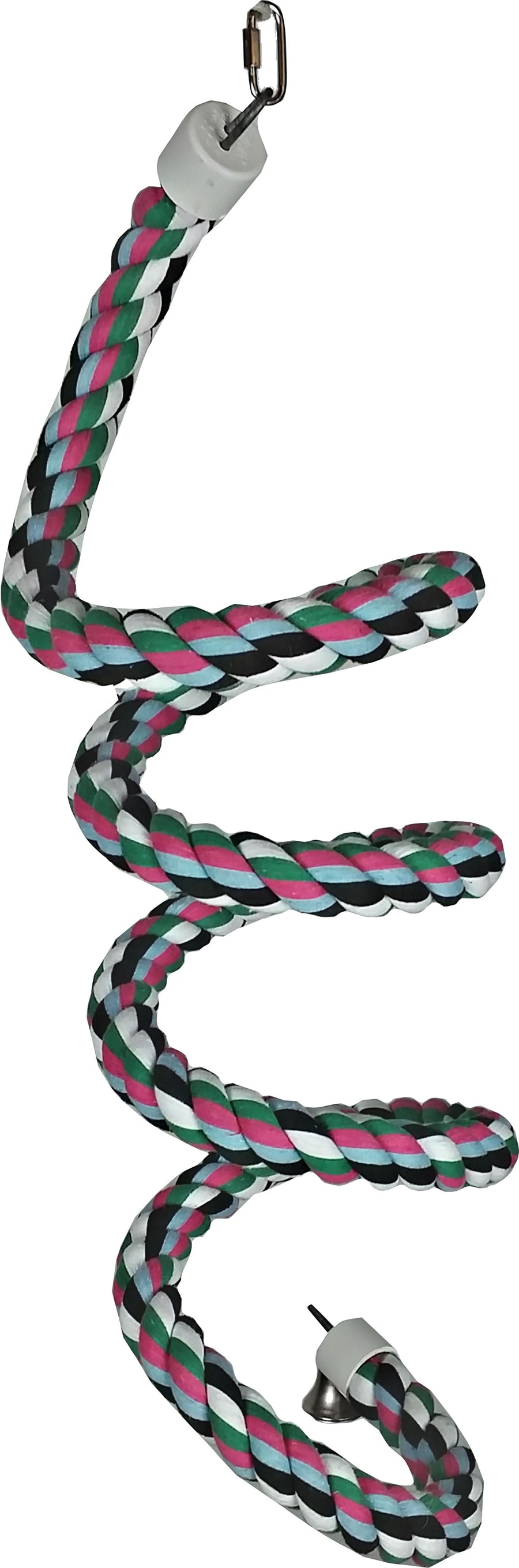 A&e Happy Beaks Cotton Rope Boing W/Bell Bird Toy, 1.25x97 in - General