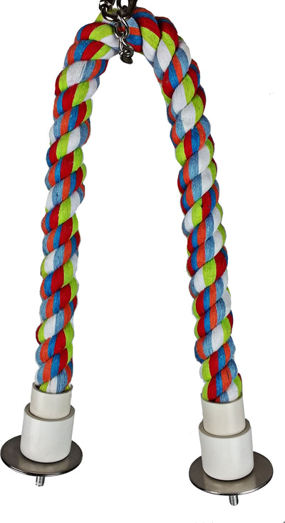 A&e Happy Beaks Cotton Cable Bird Perch, .75x22 in - Perches