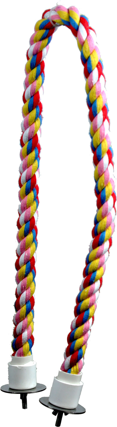 A&e Happy Beaks Cotton Cable Bird Perch, .75x32 in - Perches