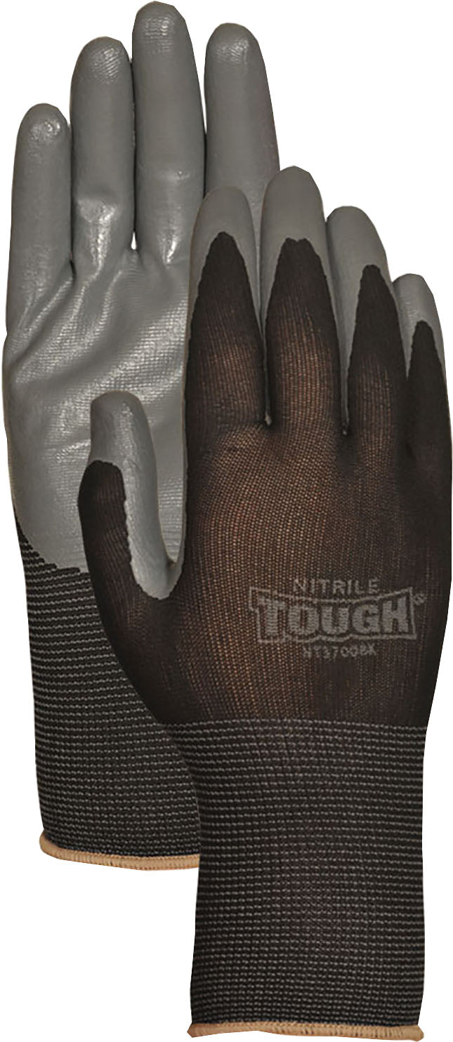 Bellingham Nitrile Tough Gloves, Black, XL - Coated
