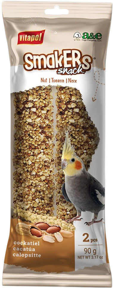 Vitapol Smakers Treat Stick Cockatiel, Nut, 2 pk - Sticks