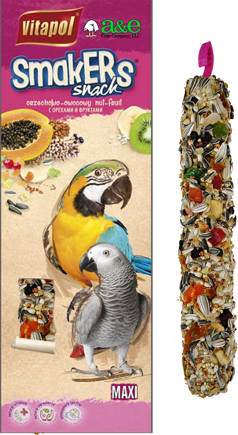 Vitapol Smakers Treat Stick Parrot Maxi, Fruit, 2 pk - Sticks