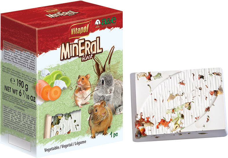Vitapol Mineral Block for Small Animals, Vegetable, lg-190 gm - Minerals