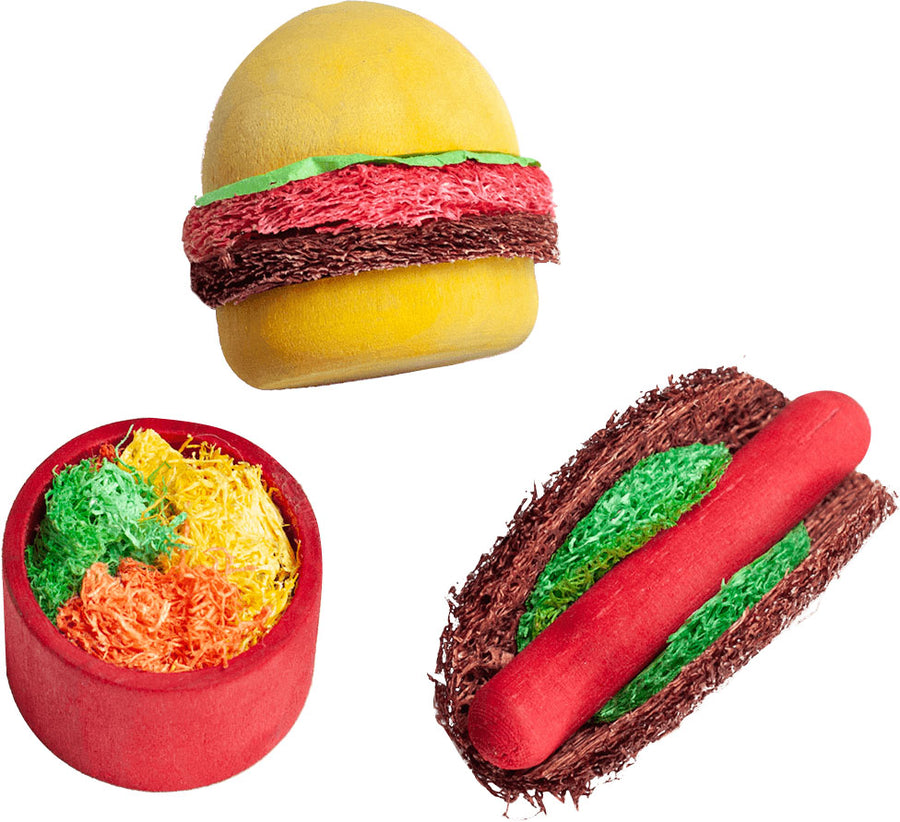 Nibbles Wood Loofah Summer Cookout Chew Toy - Chews
