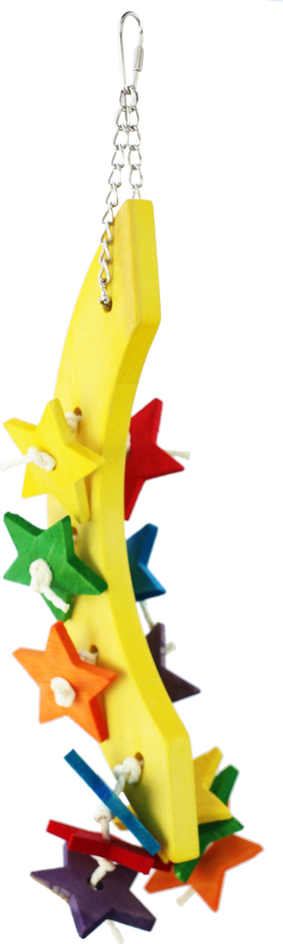 A&e Happy Beaks Wood Moon & Stars Bird Toy, 15.75x3.5x3.5 in - General