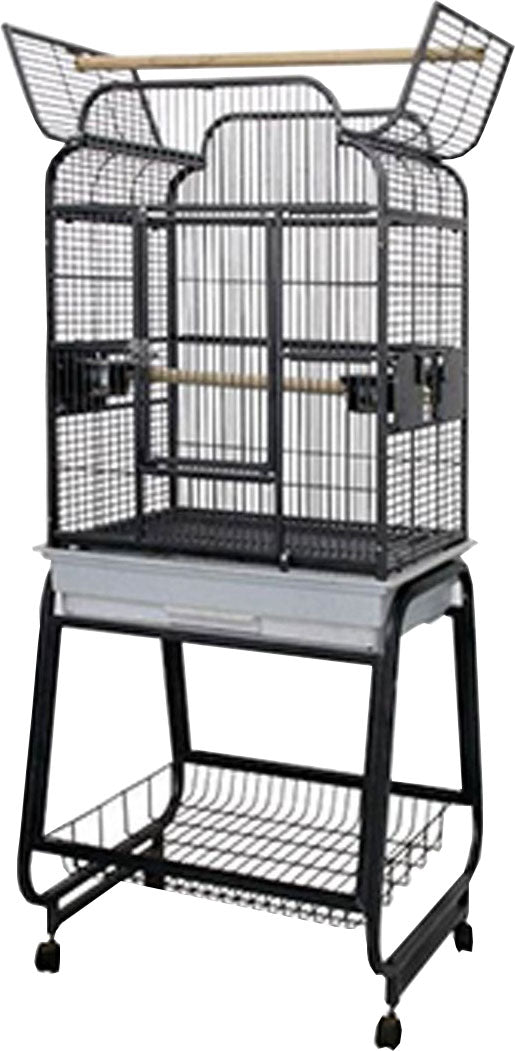 A&e Play Top Bird Cage W/Stand, Black, 22x18 in - Cages