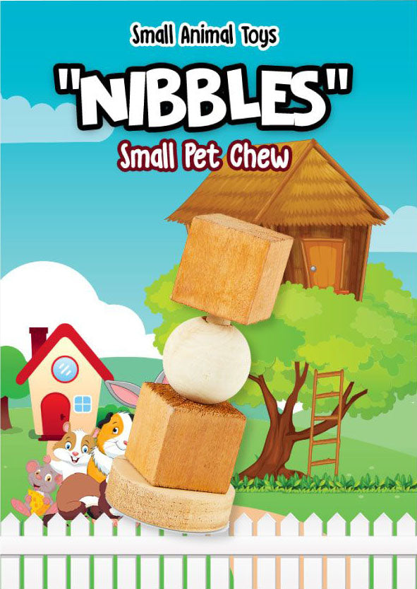 Nibbles Wooden Chew Tower Toy - Chews