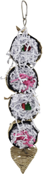 A&e Happy Beaks Cali Roll Sushi Stack Hanging Bird Toy - General