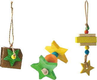 A&e Happy Beaks Tiny Starswood Variety Pack Bird Toy, Assorted - General