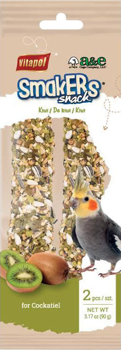Vitapol Smakers Treat Stick Cockatiel, Kiwi, 2 pk - Sticks