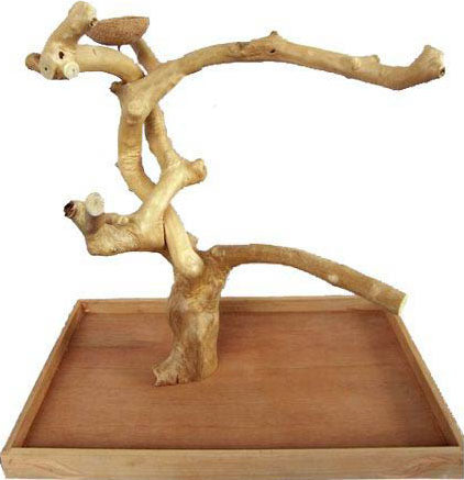 A&e Java Wood Table Top Bird Play Stand, 8x5x11 in - Play Gyms