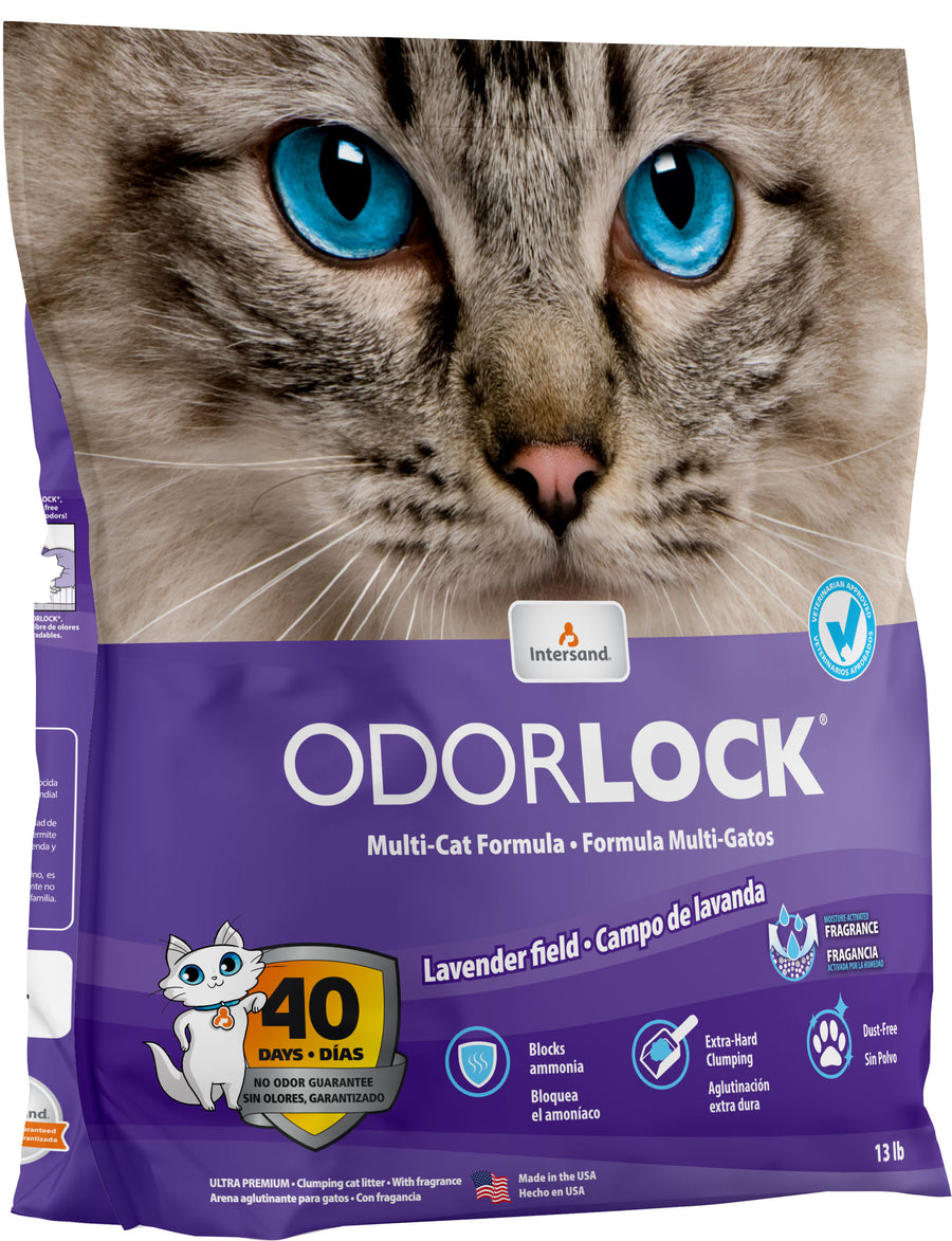 Odorlock Odor Lock Clumping Cat Litter, Lavender, 13 lb
