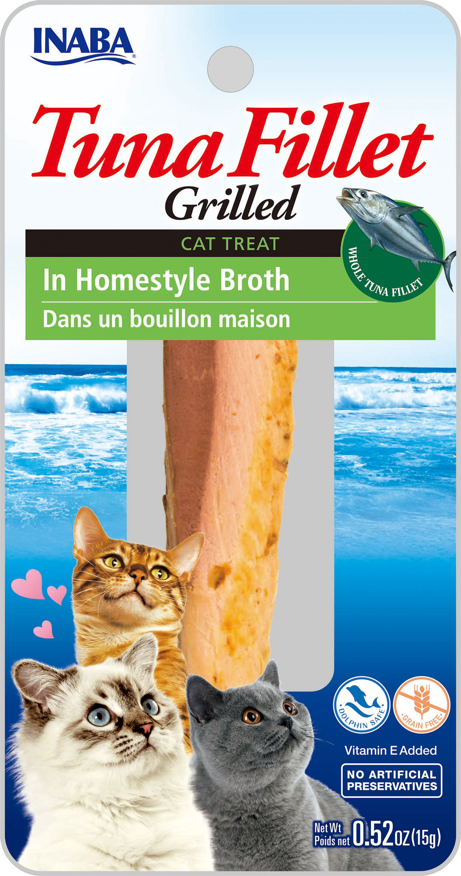 Inaba Tuna Fillet Grilled W/Flavored Broth, Homestyle, .52 oz - Edibles