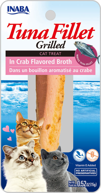Inaba Tuna Fillet Grilled W/Flavored Broth, Crab, .52 oz - Edibles