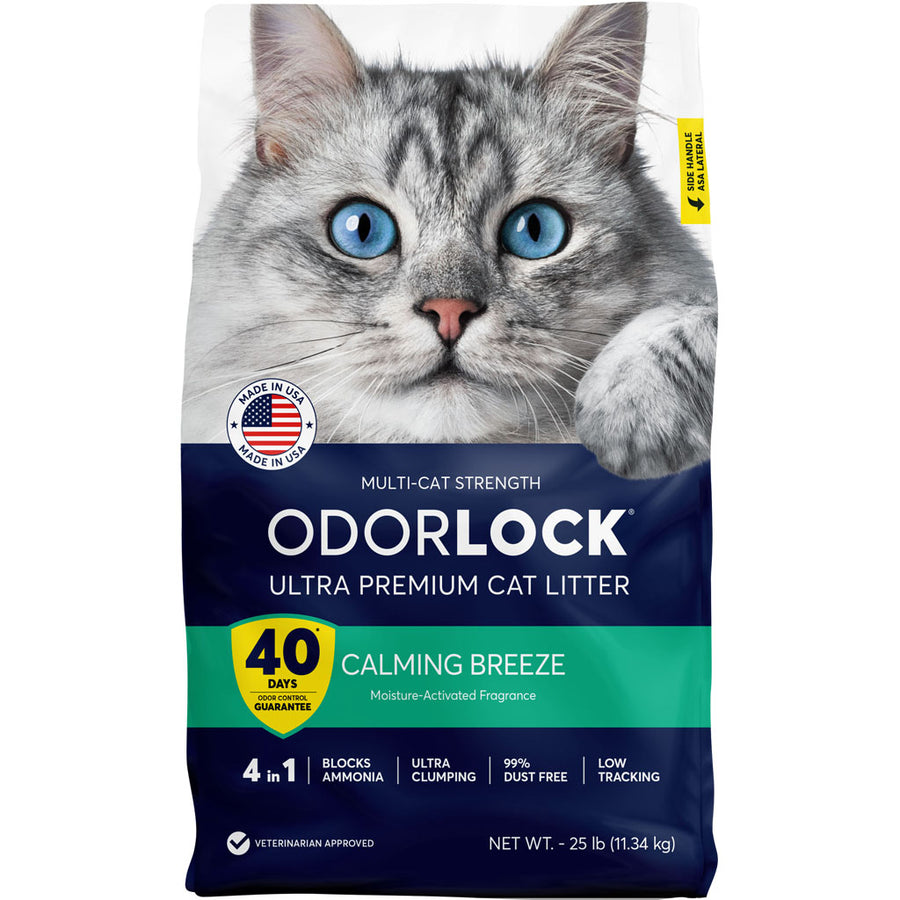 Odorlock Odor Lock Clumping Cat Litter, Calming Breeze, 25 lb