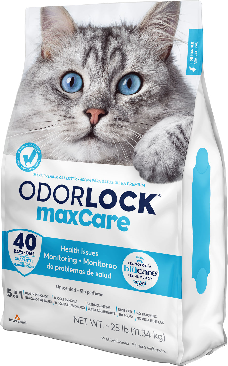 Odorlock Odor Lock Maxcare Clumping Cat Litter, Unscented, 25 lb