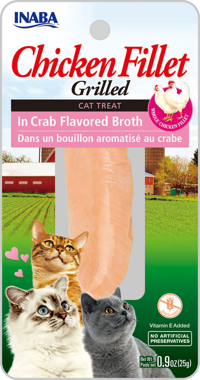 Inaba Chicken Fillet Grilled W/Flavored Broth, Crab, .9 oz - Edibles