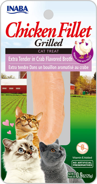 Inaba Chicken Fillet Grilled Xtender W/Flavor Broth, Crab, .9 oz - Edibles