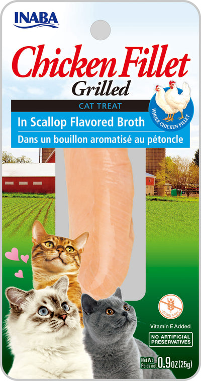 Inaba Chicken Fillet Grilled W/Flavored Broth, Scallop, .9 oz - Edibles