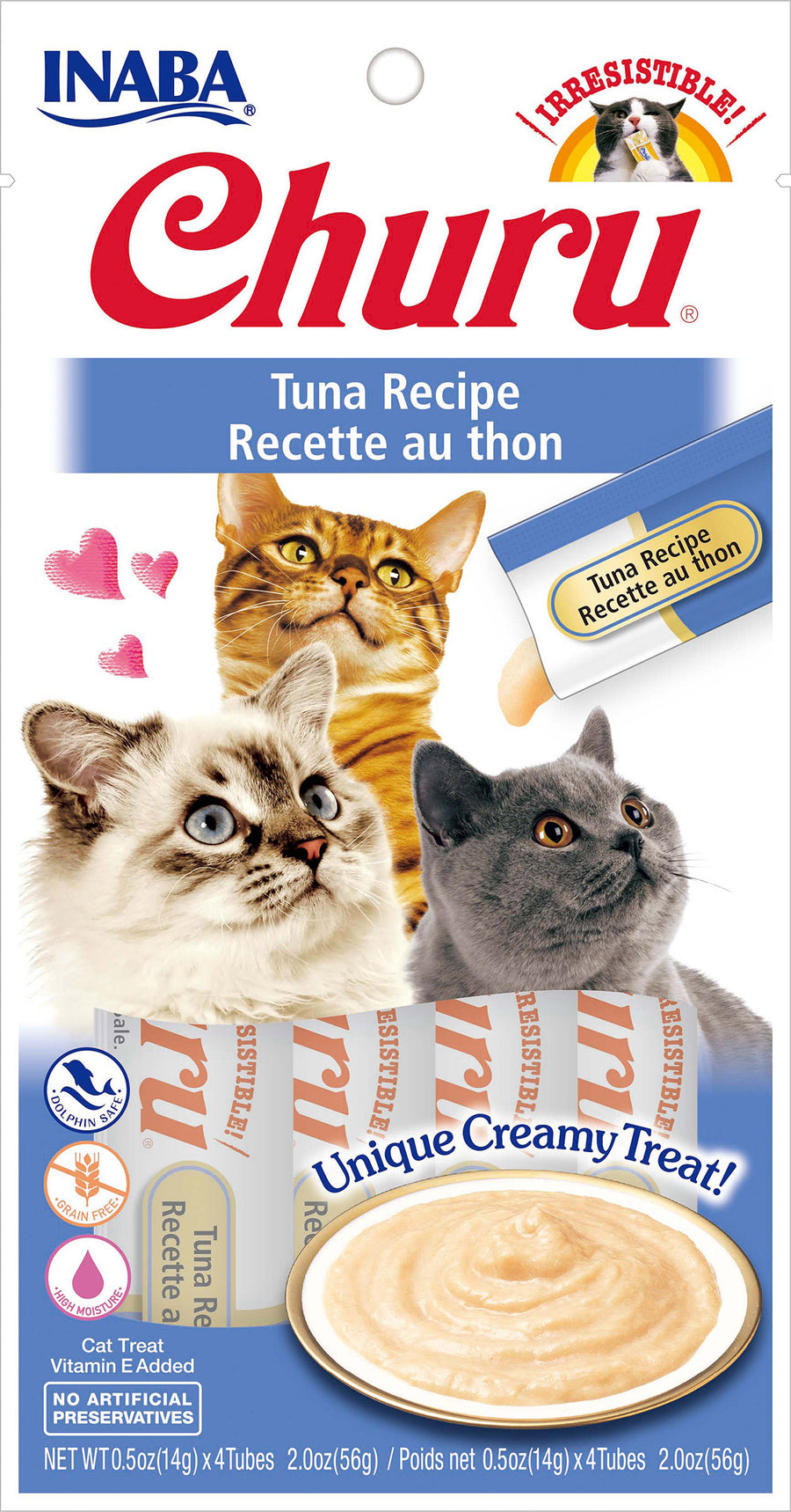 Inaba Churu Puree Cat Treats, Tuna, .5 oz-4 pk - Edibles