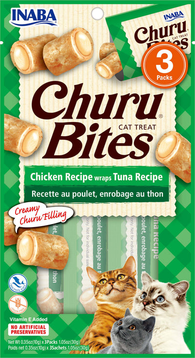Inaba Churu Bites Cat Treats, Tuna, .35 oz-3 pk - Edibles