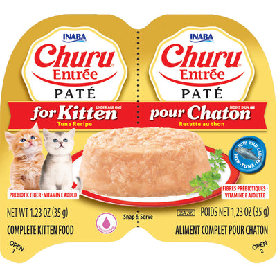 Inaba Churu Entree Pate Kitten Food Cups, Chicken/Tuna, 2.46 oz - Canned