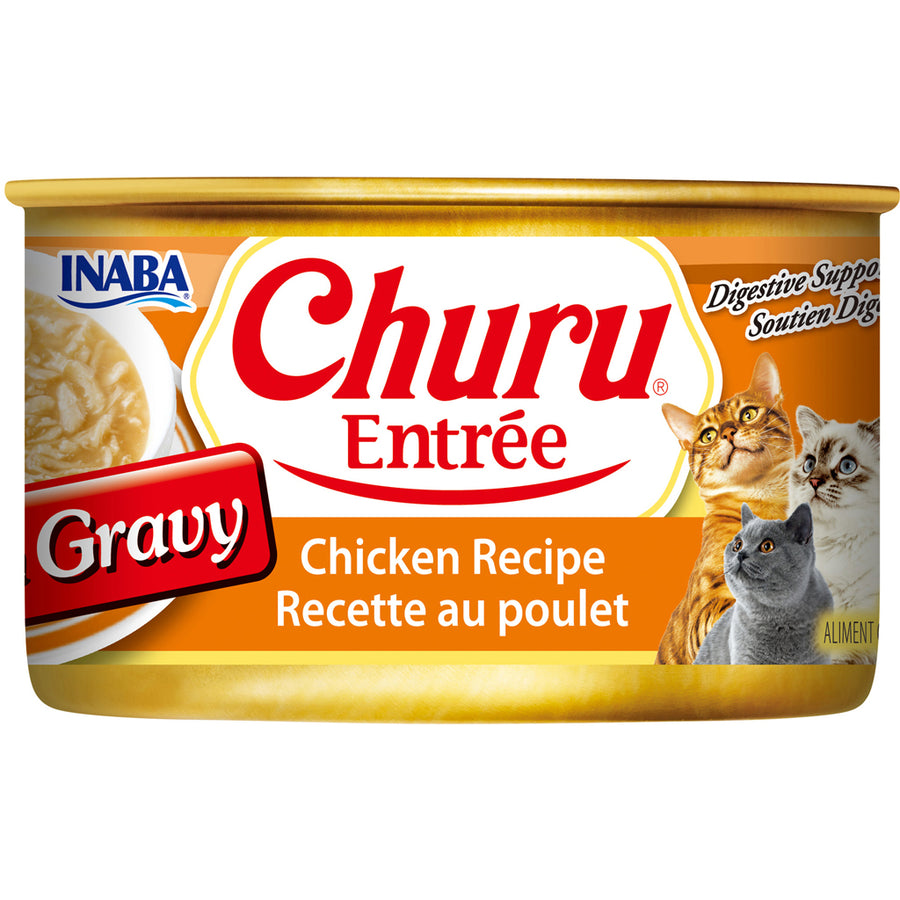 Inaba Churu Entree in Gravy Canned Cat Food, Chicken, 3 oz