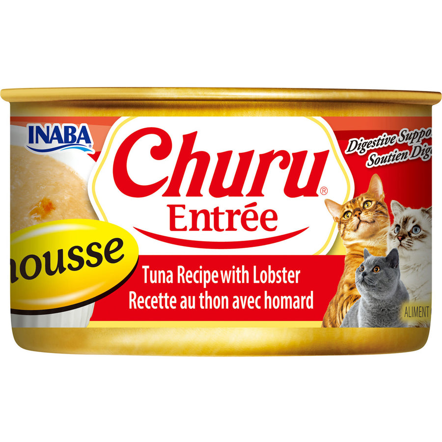 Inaba Churu Entree Mousse Canned Cat Food, Tuna/Lobster, 3 oz