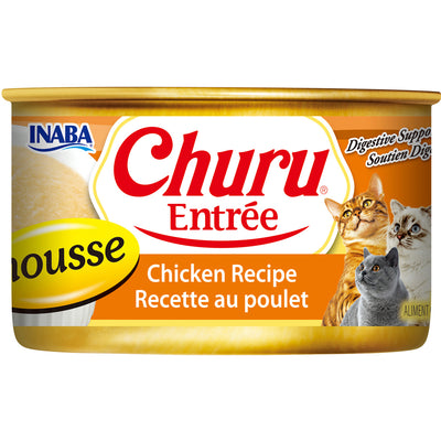 Inaba Churu Entree Mousse Canned Cat Food, Chicken, 3 oz
