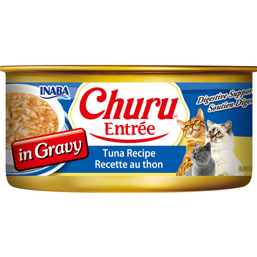 Inaba Churu Entree in Gravy Canned Cat Food, Tuna, 5.5 oz
