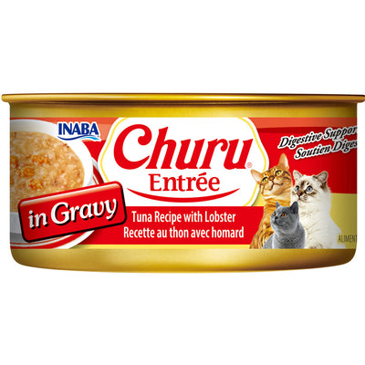 Inaba Churu Entree in Gravy Canned Cat Food, Tuna/Lobster, 5.5 oz