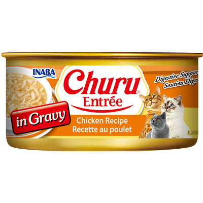 Inaba Churu Entree in Gravy Canned Cat Food, Chicken, 5.5 oz
