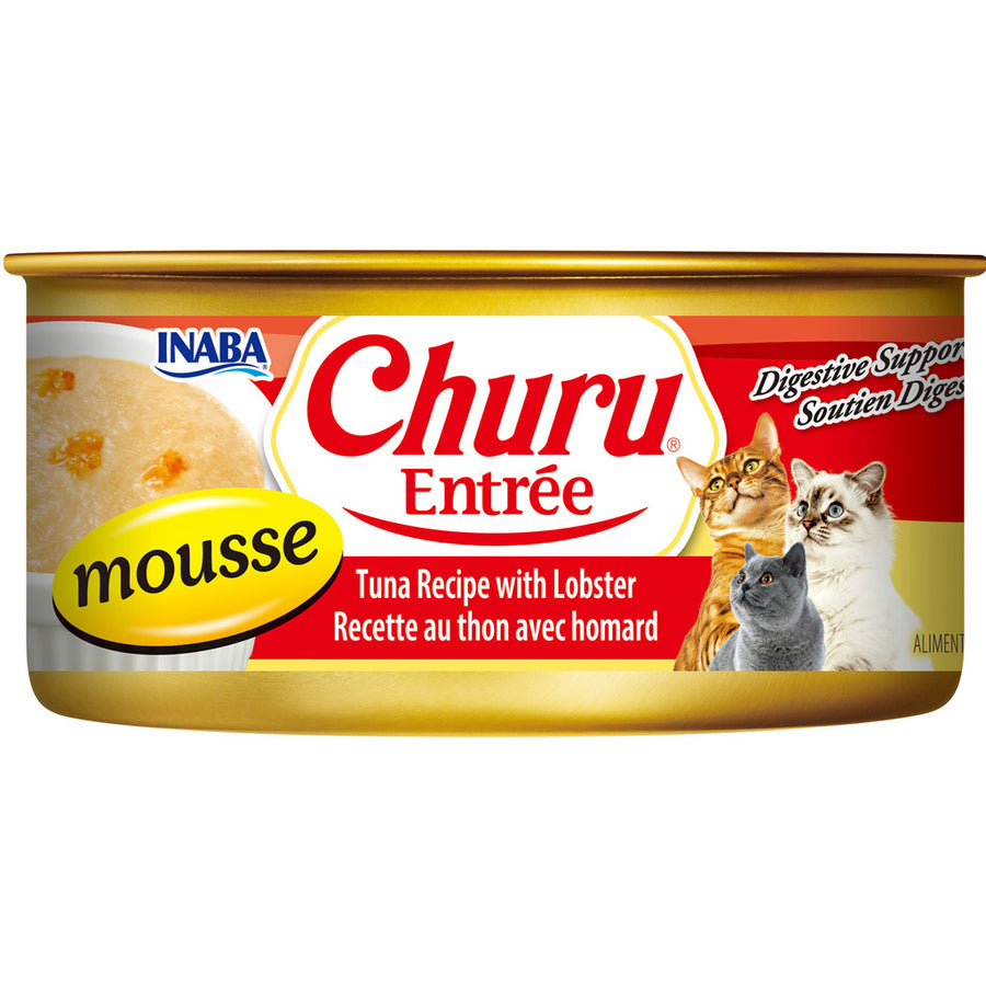 Inaba Churu Entree Mousse Canned Cat Food, Tuna/Lobster, 5.5 oz