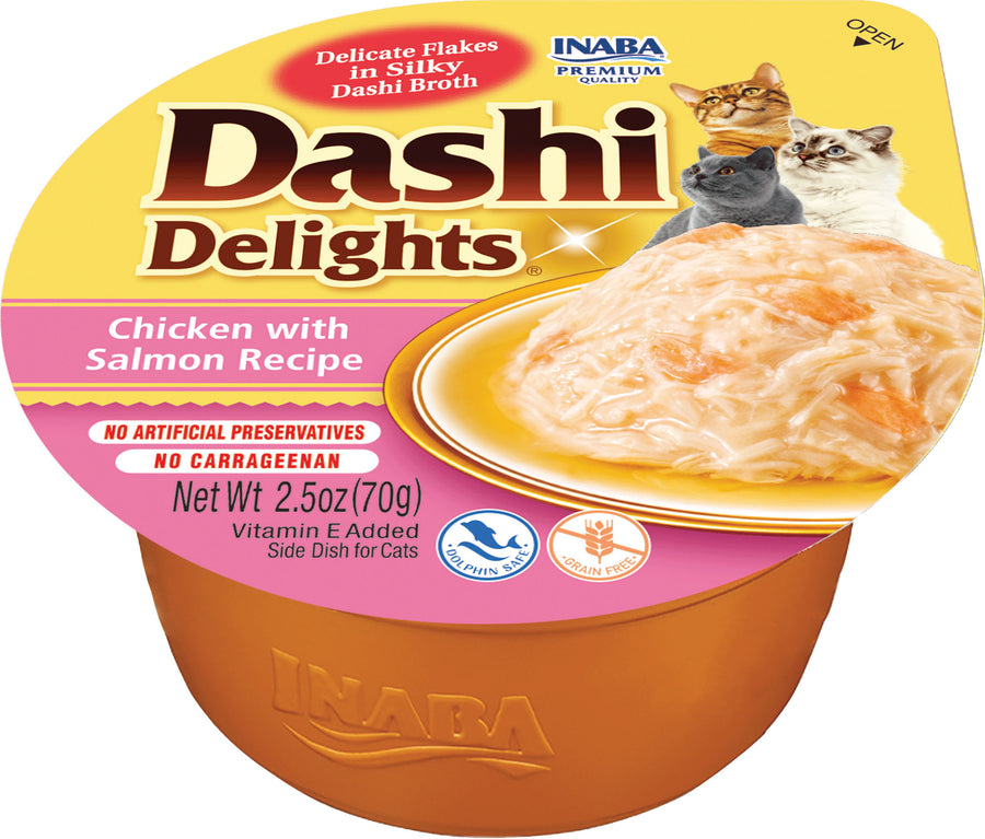 Inaba Dashi Delights Flakes in Broth, Chicken/Salmon, 2.5 oz - Edibles