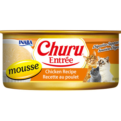 Inaba Churu Entree Mousse Canned Cat Food, Chicken, 5.5 oz