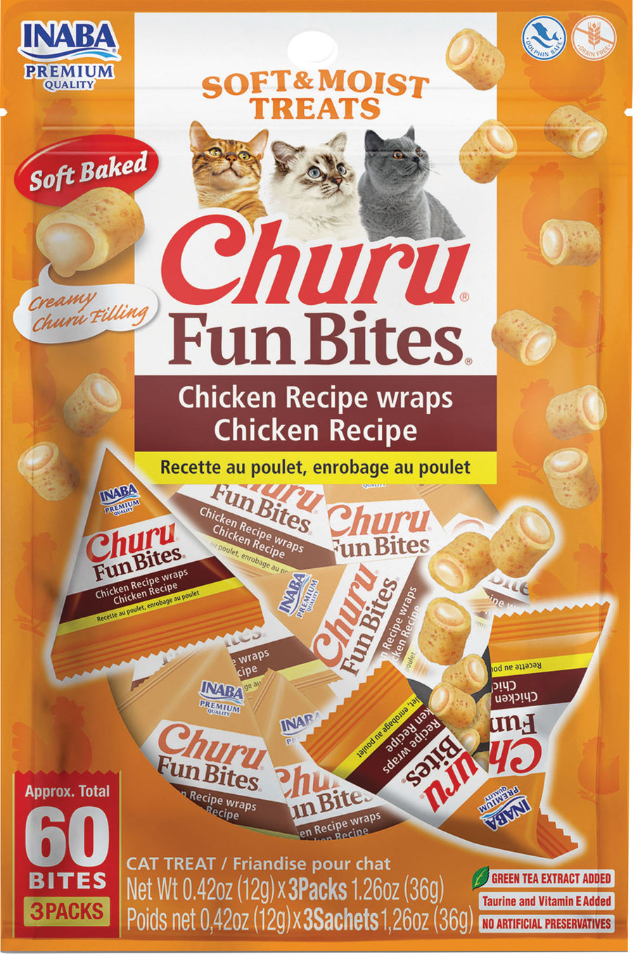 Inaba Churu Fun Bites for Cats, Chicken, 1.26 oz - Edibles