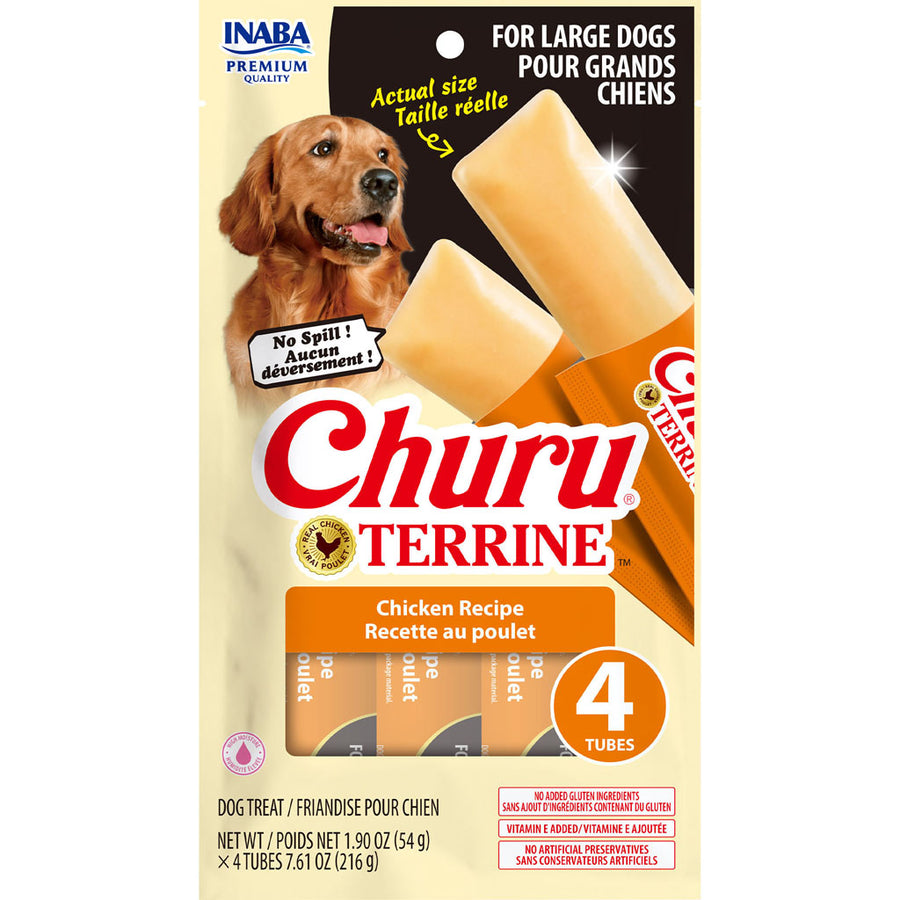 Inaba Churu Terrine Dog Treats, Chicken, 7.6 oz -4 pk - Soft Treats