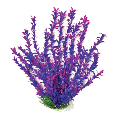 Aquatop Hygro-Like Weighted Aquarium Plant, Pink/Purple, 16 in - Plastic Plants