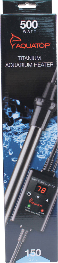Aquatop Titanium Submersible Heater W/Controller, 500 Watt