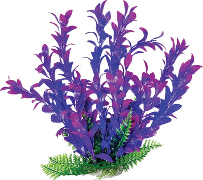 Aquatop Hygro-Like Weighted Aquarium Plant, Pink/Purple, 9 in - Plastic Plants